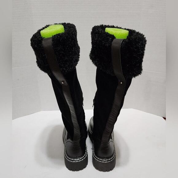 Splendid Antonia Sherpa trimmed black suede and leather boots Women's size 7 new - Picture 8 of 12